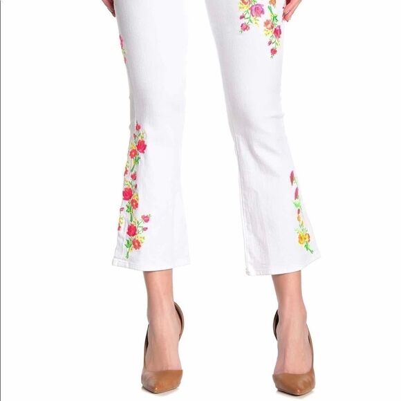 7 for all mankind White Embroidered Jeans - Picture 2 of 5
